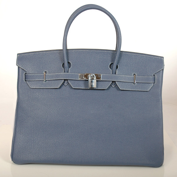 H40BJDBS Hermes Birkin in pelle togo togo 40cm in blu scuro con